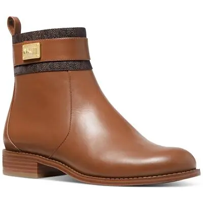 MICHAEL Michael Kors Womens PADMA STRAP FLAT Leather Booties Shoes BHFO 5909 • $75.99