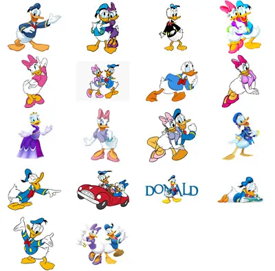 Donald And Daisy Duck Iron On T Shirt Transfer. Choose Image And Size • £2.92