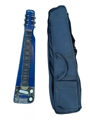 Artisan Blue Speckled  6 String Lap Electric Steel Slide Guitar With  Soft Case • $99