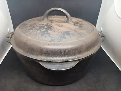 Vintage Griswold Cast Iron Dutch Oven No 8 1278 W/ No 8 1288 Self Basting Lid • $149.95