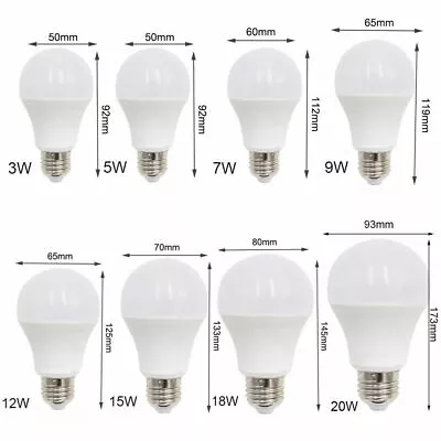E27 E26 LED Globe Bulb Lamp Light 3W 5W - 15W 18W 20W Cool Warm White 110V- 220V • $2.51