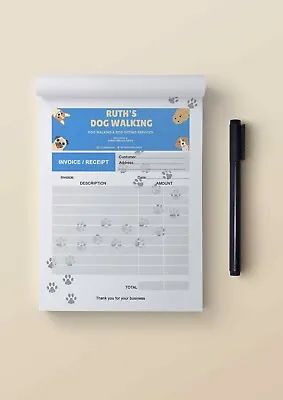 Personalised Duplicate A4 Invoice Book - Ncr Pad Print - A4 Receipt Book Print • £14.99