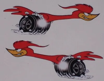 $10.44 • Buy RED Burnout Bird Decals Stickers 3 Sizes To Choose From FIT Plymouth Road Runner