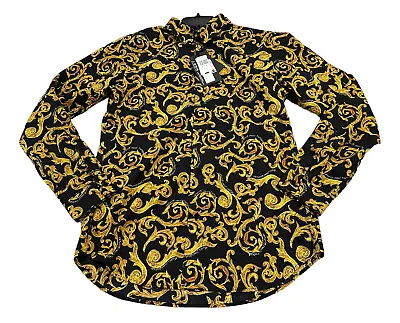 NEW Versace Jeans Couture Sketch Couture Print Shirt Men's Size EU 46 NWT $475 • $195.99