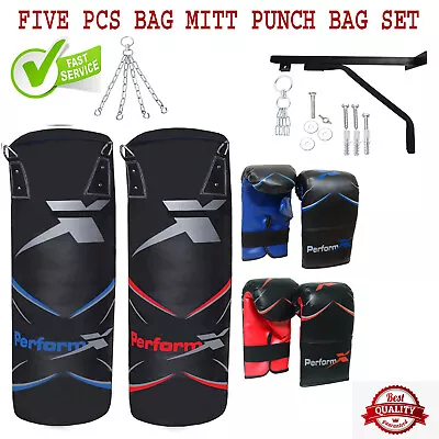 Bag Mitt Grappling Punch Bag MMA UFC PunchingTraining Boxing Gloves Gym Set • $73.71