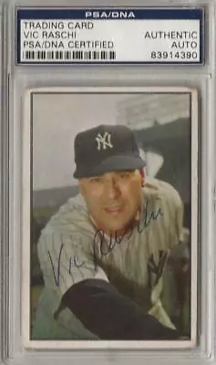 ~VIC RASCHI Signed Autographed #27 1953 Bowman #27 New York YANKEES PSA/DNA~ • $37.99