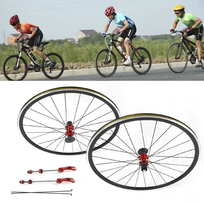 700C 7/8/9/10/11Speed Ultralight Road Bicycle Front&Rear Wheelset Bike Wheel Set • $117