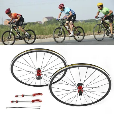 Wheels Road Bicycle Front & Rear Bike Wheelset Set 7-11 Speed C/V Brake 700C USA • $117
