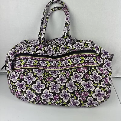 Vera Bradley Weekender Duffle Bag Retired Pattern Plum Petals 20”x9” Tote • $34.99