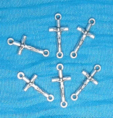£4.17 • Buy Rosary Parts 6 Pcs LOT Our Father Beads Simple Crucifix Cross Jesus 1” Italy NEW