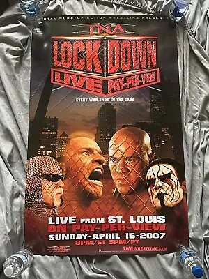 STING 2007 TNA Lockdown PPV Poster * Original Licensed * WWE * AEW * CHRISTIAN • $15
