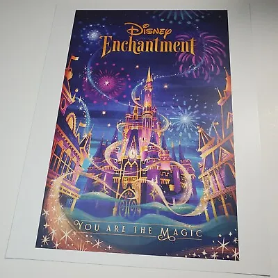 Disney Enchantment Poster Magic Kingdom Disney World 11x14 Cinderella Castle WDW • $40