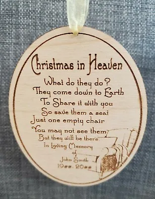 Christmas In Heaven Loving Memory Ornament Loved One Free Personalization  • $11.94