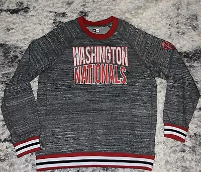 Washington Nationals Sweatshirt Mens Large Gray Crew Neck Pullover New ERA • $24.50