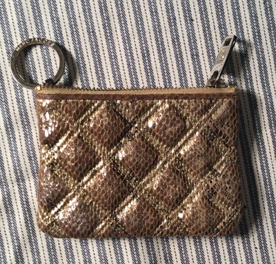 $25 • Buy Jacobs By Marc Jacobs Gold Metallic Snakeskin Print Zip Coin Purse