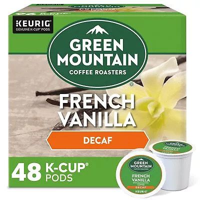 Green Mountain Coffee French Vanilla Decaf Keurig K-Cup Pod Light Roast 48ct • $26.99