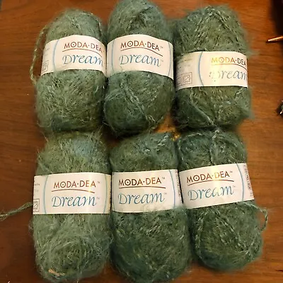 Lot Of 6 Moda Dea Dream Yarn Color Leaf 3660 93 Yard Skeins • $20