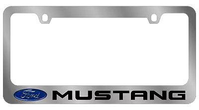 Chrome 2010 Ford Mustang Logo Premium Stainless Steel License Plate Frame • $34.95