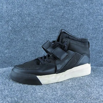 $22.10 • Buy Zara Man  Men Sneaker Shoes Black Leather Lace Up Size 40 Medium