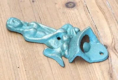 Cast Iron Mermaid Bottle Opener Wall Mount Mountable Beach Cabin Bar Beer Pop  • $7.99