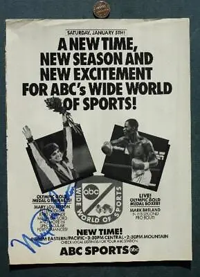Olympic Champ Mary Lou Retton Signed / Autographed ABC Wide World Of Sports Ad-- • $19.99