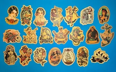 21 Pcs Sailor Tattoo PVC Stickers • £2.95