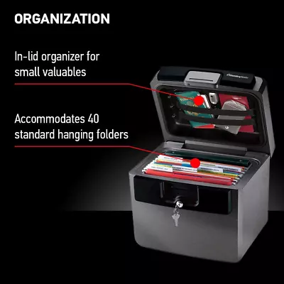 Fireproof Document Safe Box Hidden Envelope File Folder Waterproof Lock Storage • $97.75