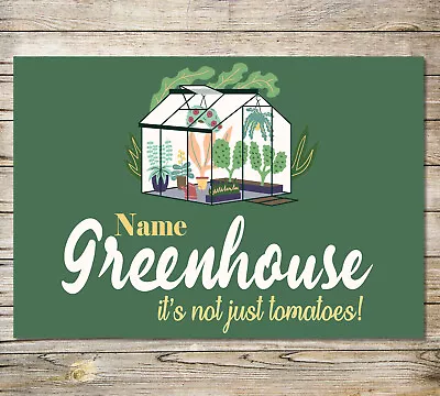 £5.70 • Buy Personalised Metal Greenhouse Sign Gardening Gift Allotment Shed Sign Plaque