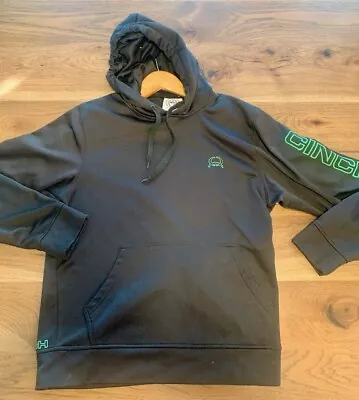 Cinch Mens Hoodie Sweatshirt Black/Green  Logo Small Rodeo Cowboy Horses Rugged • $21.99