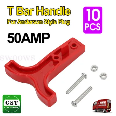 $12.01 • Buy 10x Red T Bar Handle For Anderson Style Plug Connectors Tool 50AMP 12-24v 6AWG