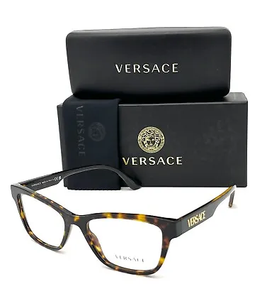 VERSACE VE3316 108 Havana / Demo Lens 55mm Eyeglasses • $79.95