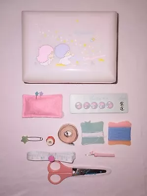 Vintage 1976 LITTLE TWIN STARS Sanrio Sewing Kit Craft Storage Set W Accessories • $100