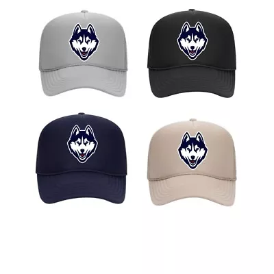 UConn Connecticut Huskies Foam Front Snap Back Trucker Hat Soft Raised Logo • $19.97