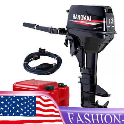 HANGKAI Outboard Motor 2 Stroke Fishing Boat Engine Water Cooling 2.3HP-18HP • $229