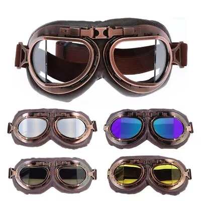 Motorcycle Goggles Vintage ATV Motocross Enduro Cruiser Scooter Glasses Eyewear • $12.99