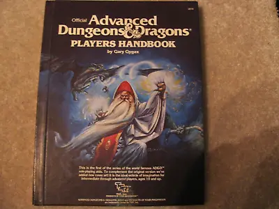 1978 TSR Official Advanced DND Players Handbook By Gary Gygax • $65
