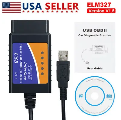 ELM327 USB Diagnostic Tool OBD2 Scanner Code Reader Engine Fault For Seat Saab • $28.99