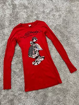 Womens Dress Ed Hardy By Christian Audigier Size S Red • $35