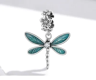 $27.90 • Buy DRAGONFLY S925 Sterling Silver Charm By Charm Heaven NEW