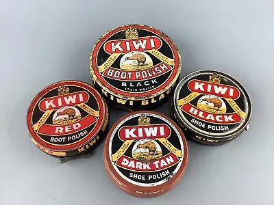 Lot Of Vintage Kiwi Shoe Polish Tins • $39