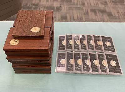 $202.50 • Buy 1970's Eisenhower 40% Silver Proof One Dollar Coin Lot Of 37 In Original Cases