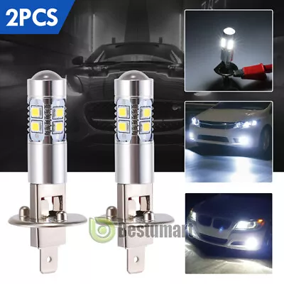 2 PCS H1 100W Super Bright LED Headlight Fog Driving Bulbs Kit 6000K White • $12.31