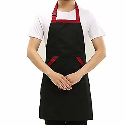 $8.99 • Buy Waterproof Aprons For Women Men  With Pockets Adjustable Bib Apron Mother's Day
