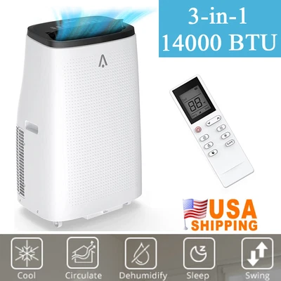 $409.44 • Buy 14000 BTU Portable Air Conditioner With Remote Control Cooling Fan Dehumidifier