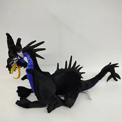 Walt Disney World Sleeping Beauty Maleficent DRAGON Plush Black Toy 14   • $19.99