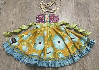 Matilda Jane Platinum Isadora Roundabout Ellie Dress Size 4 • $34.99