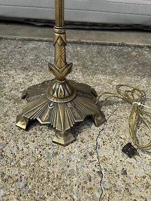 VINTAGE Unique Ornate ART DECO DOUBLE SOCKET FLOOR LAMP • $85