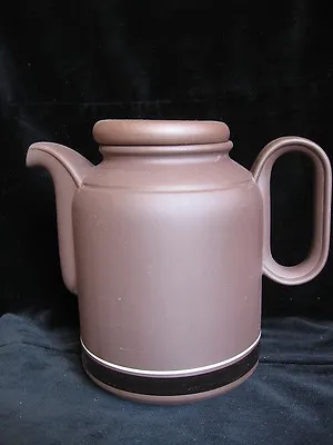 Hornsea Pottery CONTRAST Large Coffee Or Tea Pot - Brown White Ceramic • £11.99