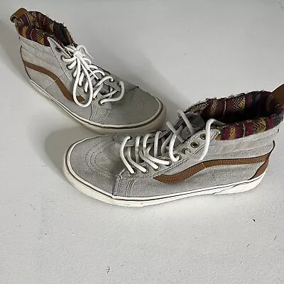 Vans Off The Wall Pendleton Men's Size 8.5 Sneaker Gray Lace Up 721454 • $65.99