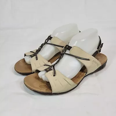 Merrell Women Size 9 Micca Sandals Leather Outdoor Slingback Beige Adjustable • $29.99